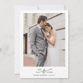 Elegant Minimal Love and Thanks Wedding 2 Photo   サンキューカード (正面)