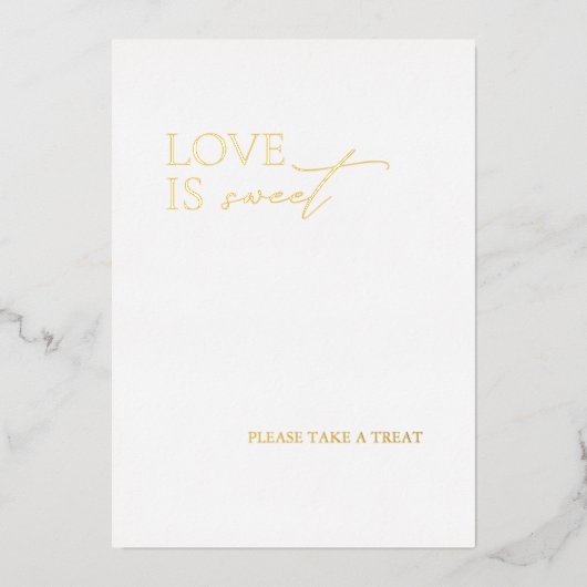 Elegant Minimal Love is Sweet Wedding 箔シーズンカード (正面)