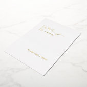 Elegant Minimal Love is Sweet Wedding 箔シーズンカード (回転した状態)