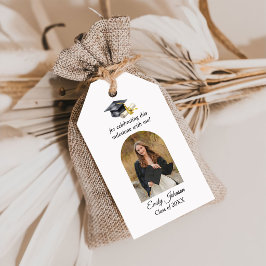 Elegant Minimal Minimalist Graduation ギフトタグ