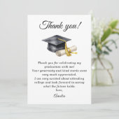 Elegant Minimal Minimalist Graduation サンキューカード (スタンド正面)