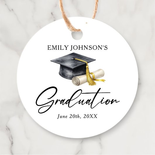 Elegant Minimal Minimalist Graduation フェイバータグ