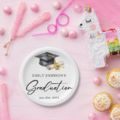 Elegant Minimal Minimalist Graduation ペーパープレート (パーティー)