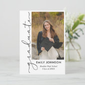 Elegant Minimal Minimalist Graduation Invitation 招待状 (スタンド正面)