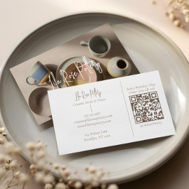 Elegant Minimal Modern hand Made Pottery Photo 名刺