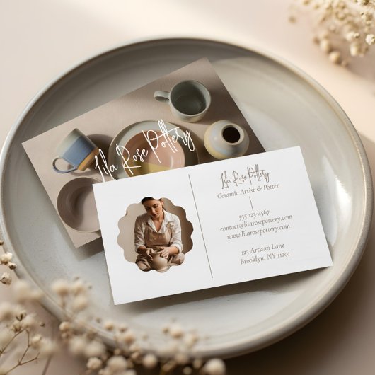 Elegant Minimal Modern hand Made Pottery Photo 名刺