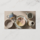 Elegant Minimal Modern hand Made Pottery Photo 名刺 (正面)