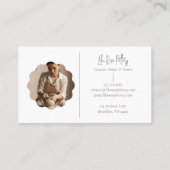 Elegant Minimal Modern hand Made Pottery Photo 名刺 (裏面)