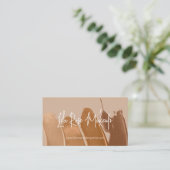 Elegant Minimal Modern Makeup Artist Photo Collage 名刺 (スタンド正面)
