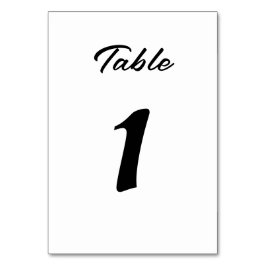 Elegant Minimal Modern Simple Chic Table Card テーブルナンバー