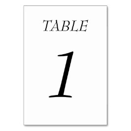 Elegant Minimal Modern Simple Chic Table Card テーブルナンバー