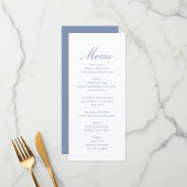 Elegant Minimal Monogram Blue Wedding メニュー