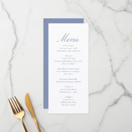 Elegant Minimal Monogram Blue Wedding メニュー