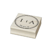 Elegant Minimal Monogram Initials Wedding ラバースタンプ (スタンプ)