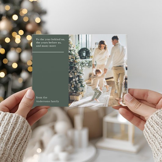 Elegant Minimal New Year Photo ポストカード