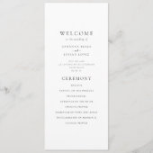 Elegant Minimal Palm Tree Wedding Program プログラム (正面)