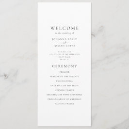Elegant Minimal Palm Tree Wedding Program プログラム