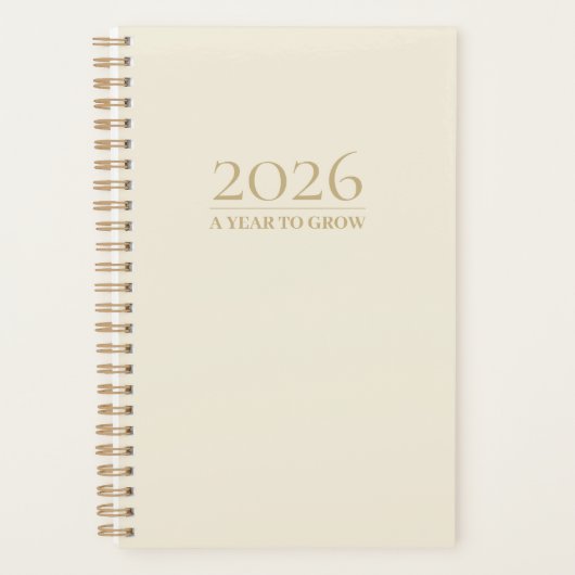 Elegant Minimal Planner 2025 | A Year to Grow プランナー手帳 (正面)