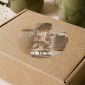 Elegant Minimal Pottery Photo Collage Packaging ラウンドシール