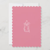 Elegant Minimal Scalloped Baby Shower Invitation 招待状 (裏面)