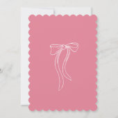 Elegant Minimal Scalloped Bridal Shower Invitation 招待状 (裏面)