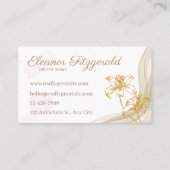 Elegant Minimal Soft Contact Card 名刺 (裏面)