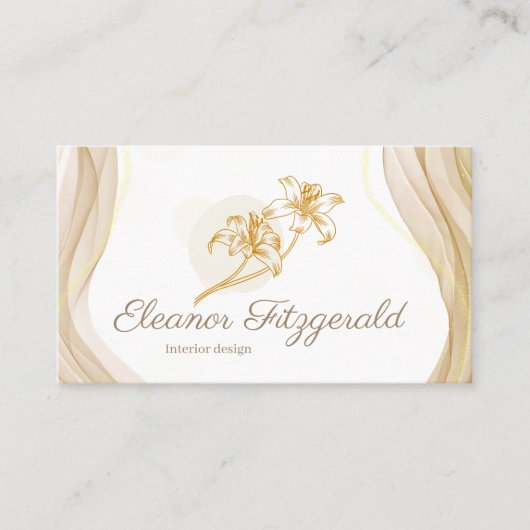 Elegant Minimal Soft Contact Card 名刺 (正面)