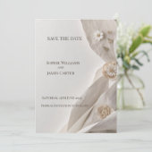 Elegant Minimal Typographic Save the Date セーブザデート (スタンド正面)