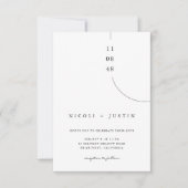 Elegant Minimal Typography Wedding Invitation 招待状 (正面)