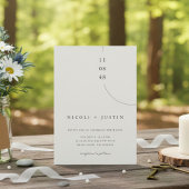 Elegant Minimal Typography Wedding Invitation 招待状