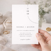 Elegant Minimal Typography Wedding Invitation 招待状
