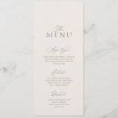 Elegant Minimal Vertical Wedding Menu Card 招待状 (正面)