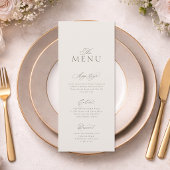Elegant Minimal Vertical Wedding Menu Card 招待状