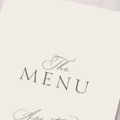 Elegant Minimal Vertical Wedding Menu Card 招待状
