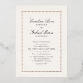 Elegant Minimal Wedding 箔招待状 (正面)