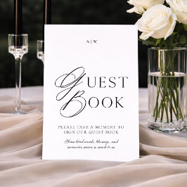Elegant Minimal Wedding Guest Book Sign 招待状