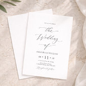 Elegant Minimal Wedding Invitation 招待状