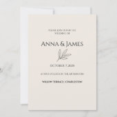 ✨ Elegant Minimal Wedding Invitation ✨ 招待状 (正面)