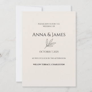 ✨ Elegant Minimal Wedding Invitation ✨ 招待状