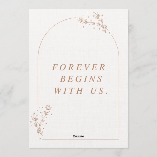 Elegant Minimal Wedding Invitation 招待状 (裏面)