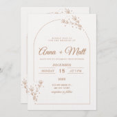 Elegant Minimal Wedding Invitation 招待状 (正面/裏面)