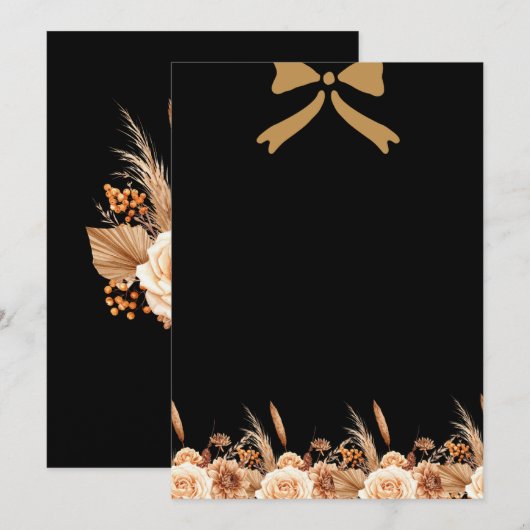 Elegant Minimal Wedding Invitation Template 招待状 (正面/裏面)