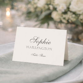 Elegant Minimal Wedding Place Card  テーブルナンバー