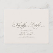 Elegant Minimal Wedding RSVP Website Card (正面)