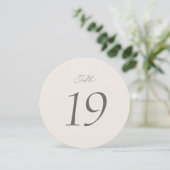 Elegant Minimal Wedding Table Numbers 1–19 招待状 (スタンド正面)