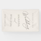 Elegant Minimal Wedding Welcome Banner 横断幕 (横)