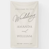 Elegant Minimal Wedding Welcome Banner 横断幕 (縦)