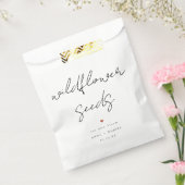 Elegant Minimal Wildflower Seed Packet Wedding フェイバーバッグ (封をした状態)
