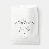 Elegant Minimal Wildflower Seed Packet Wedding フェイバーバッグ (正面)
