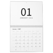 Elegant Minimalist 2026 Calendar カレンダー (1月 2027)